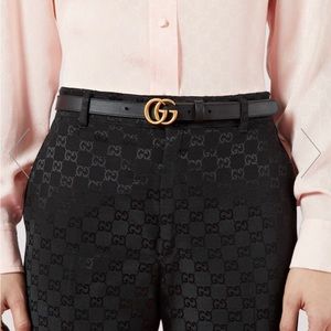 Gucci Leather Belt With Double G Buckle - image 1